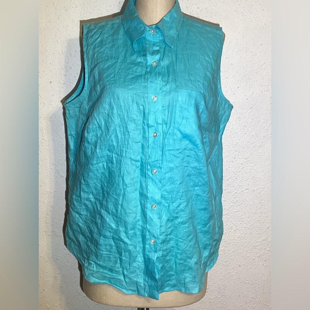 Lauren Ralph Lauren Women's 100% Linen Blouse size 1X